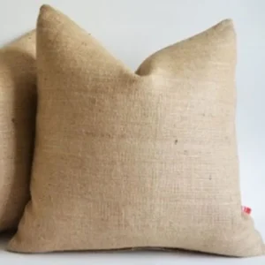 Discount Tablecloth Market Burlap Pillow Cover 16 X 16 inches Inch Rustic Decor