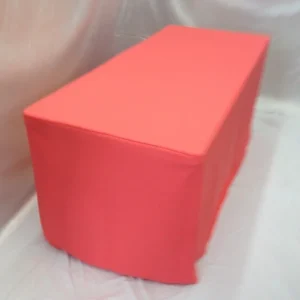 Outlet Tablecloth Market 4' Fitted Polyester Double Pleated Table Skirting Cover W/top Topper 21 Colors
