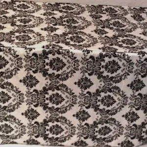 Hot Tablecloth Market 5' ft. Fitted Black White Damask Flocked Taffeta Tablecloth table cover Wedding