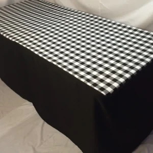 Sale Tablecloth Market 6' ft. Fitted Checkered Polyester Tablecloth Table Cover ANY COLOR COMBINATION
