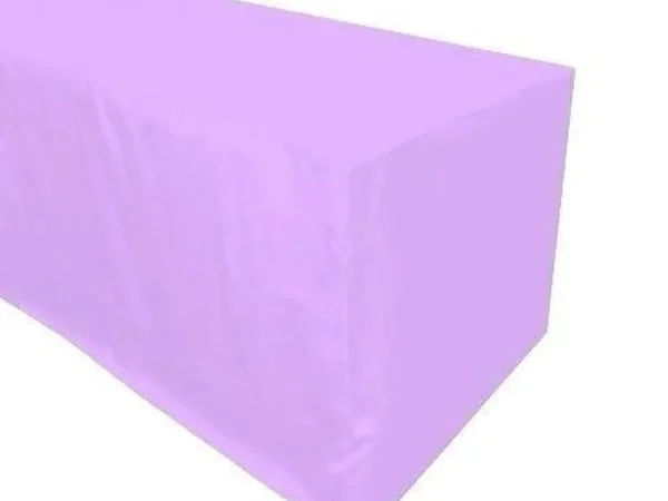 Clearance Tablecloth Market 8' ft. Fitted Polyester Table Cover Wedding Banquet Event Tablecloth Lavender"