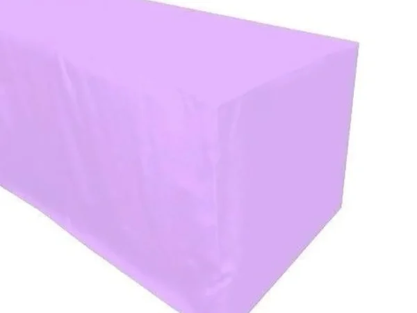 Sale Tablecloth Market 4' ft. Fitted Polyester Table Cover Wedding Banquet Event Tablecloth Lavender"