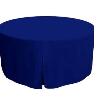Hot Tablecloth Market 48 Inch Round Polyester Foldable Table Cover Tablecloth Trade Show 18 Color