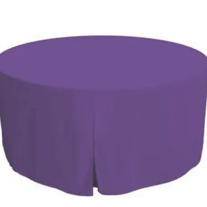 Hot Tablecloth Market 48 Inch Round Polyester Foldable Table Cover Tablecloth Trade Show 18 Color