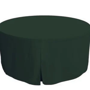 Hot Tablecloth Market 48 Inch Round Polyester Foldable Table Cover Tablecloth Trade Show 18 Color