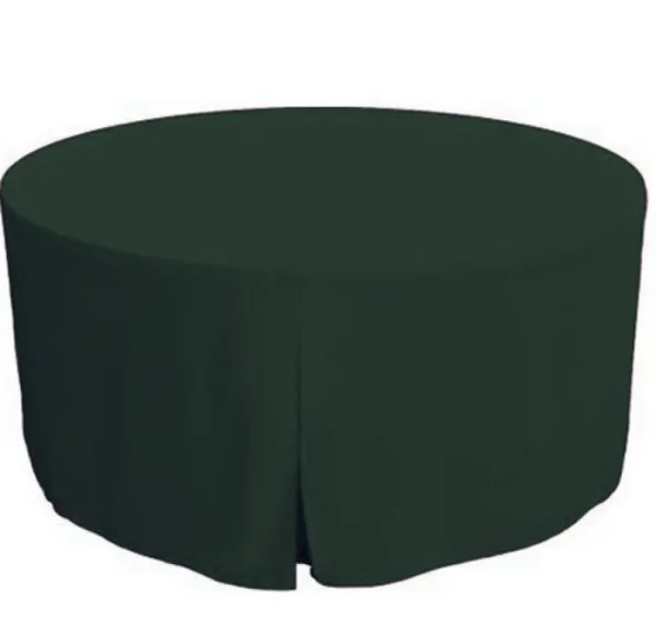 Hot Tablecloth Market 48 Inch Round Polyester Foldable Table Cover Tablecloth Trade Show 18 Color"