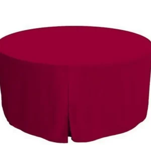 Hot Tablecloth Market 48 Inch Round Polyester Foldable Table Cover Tablecloth Trade Show 18 Color