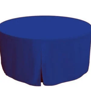 Hot Tablecloth Market 48 Inch Round Polyester Foldable Table Cover Tablecloth Trade Show 18 Color