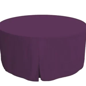 Hot Tablecloth Market 48 Inch Round Polyester Foldable Table Cover Tablecloth Trade Show 18 Color