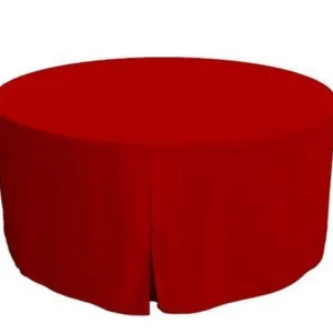Hot Tablecloth Market 48 Inch Round Polyester Foldable Table Cover Tablecloth Trade Show 18 Color