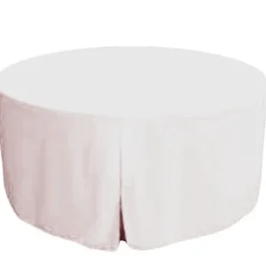 Hot Tablecloth Market 48 Inch Round Polyester Foldable Table Cover Tablecloth Trade Show 18 Color
