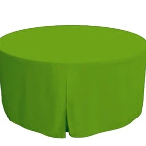 Hot Tablecloth Market 48 Inch Round Polyester Foldable Table Cover Tablecloth Trade Show 18 Color