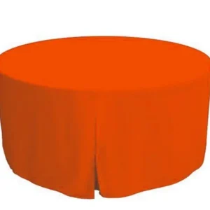 Hot Tablecloth Market 48 Inch Round Polyester Foldable Table Cover Tablecloth Trade Show 18 Color