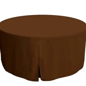 Hot Tablecloth Market 48 Inch Round Polyester Foldable Table Cover Tablecloth Trade Show 18 Color