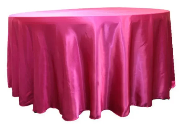 Clearance Tablecloth Market 25 Pack 132" Inch Round Satin Tablecloth 21 Colors Table Cover Wedding Banquet