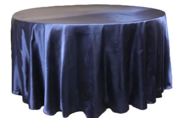 Clearance Tablecloth Market 25 Pack 132" Inch Round Satin Tablecloth 21 Colors Table Cover Wedding Banquet