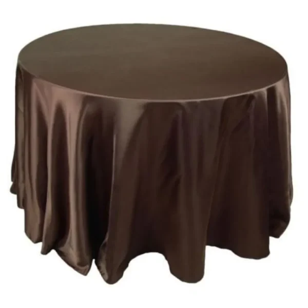 Clearance Tablecloth Market 25 Pack 132" Inch Round Satin Tablecloth 21 Colors Table Cover Wedding Banquet