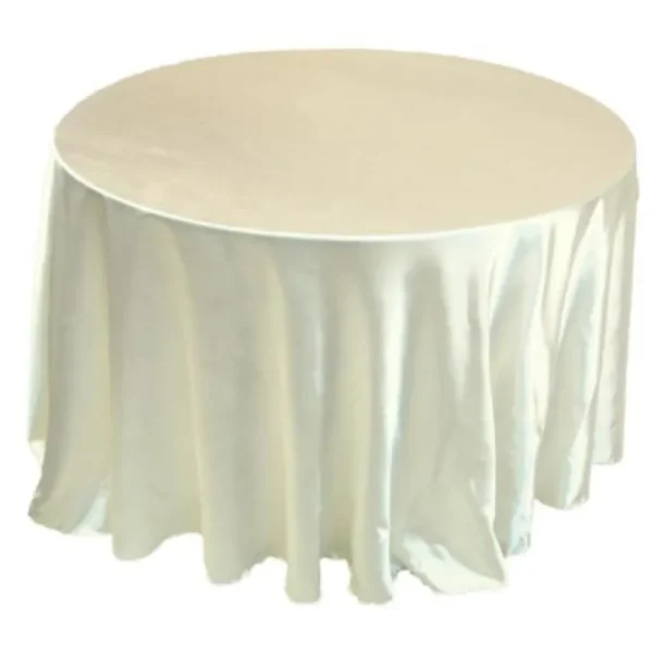 Clearance Tablecloth Market 25 Pack 132" Inch Round Satin Tablecloth 21 Colors Table Cover Wedding Banquet