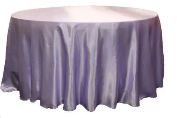 Clearance Tablecloth Market 25 Pack 132" Inch Round Satin Tablecloth 21 Colors Table Cover Wedding Banquet