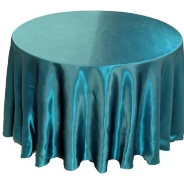 Clearance Tablecloth Market 25 Pack 132" Inch Round Satin Tablecloth 21 Colors Table Cover Wedding Banquet