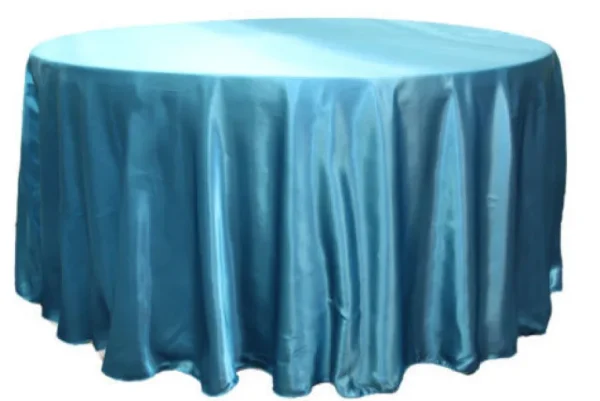 Clearance Tablecloth Market 25 Pack 132" Inch Round Satin Tablecloth 21 Colors Table Cover Wedding Banquet