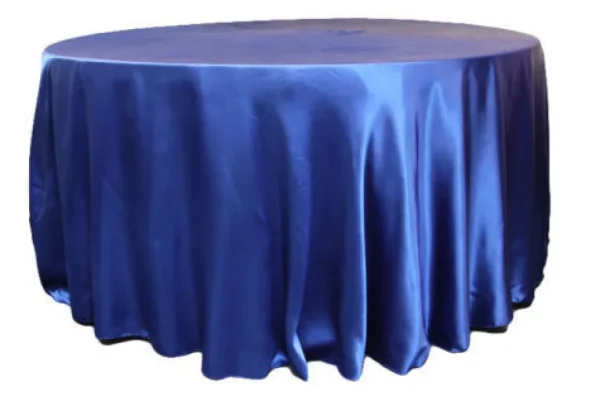 Clearance Tablecloth Market 25 Pack 132" Inch Round Satin Tablecloth 21 Colors Table Cover Wedding Banquet