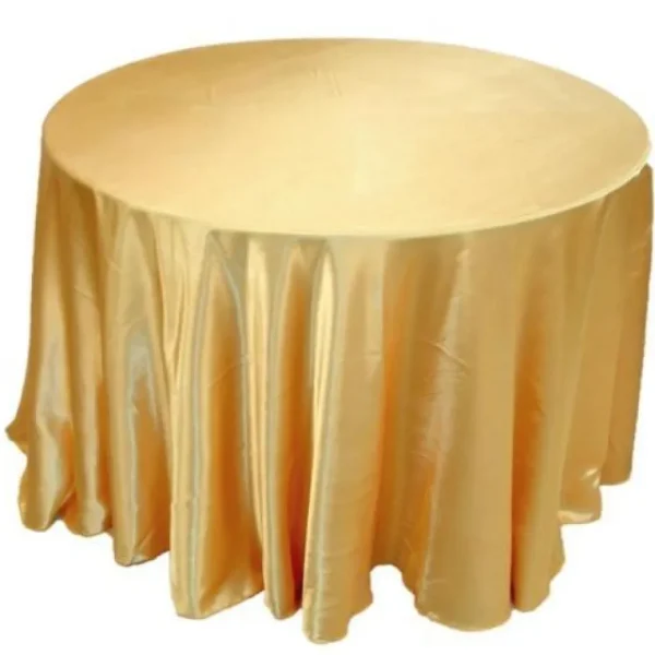 Clearance Tablecloth Market 25 Pack 132" Inch Round Satin Tablecloth 21 Colors Table Cover Wedding Banquet