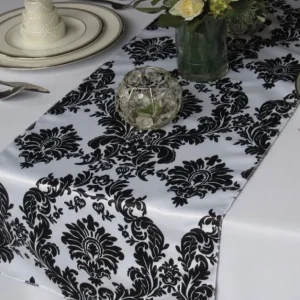 Fashion Tablecloth Market 15 Pack Flocked Taffeta Damask 12