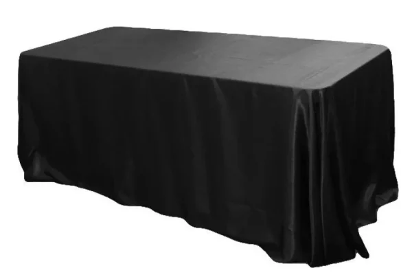 Outlet Tablecloth Market 25 pack 60x120" Rectangle Satin Tablecloth Wedding SEAMLESS Catering Table Cover"