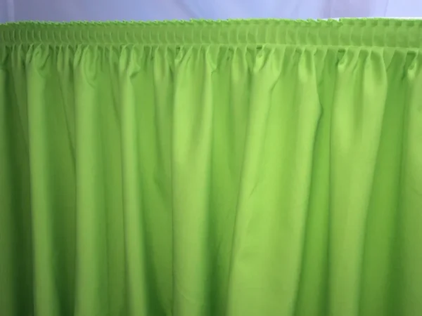 Hot Tablecloth Market 14' Polyester Pleated Table Skirt Skirting Trade Show Wedding Apple Green"