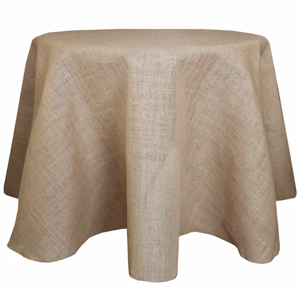 Outlet Tablecloth Market 108" Round Natural Burlap Tablecloth Table Cover Wedding Party Catering"