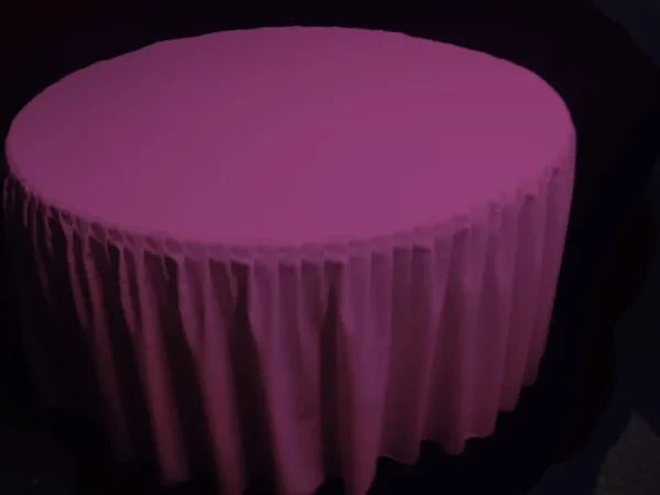 Outlet Tablecloth Market 60" Round Pleated Table Cover Skirt Polyester W/ Top Topper Tablecloth 18 Color"