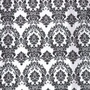 Hot Tablecloth Market 20 Yards Black White Flocking Damask Taffeta Velvet Fabric 58