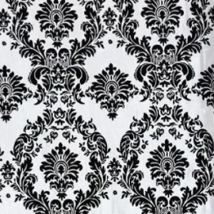 Discount Tablecloth Market 10 Yards Black White Flocking Damask Taffeta Velvet Fabric 58